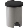 Odpadkový kôš, pedálový, plastový, 15 l, CURVER, sivý