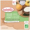 3+1 zadarmo - Babybio Desiata s kokosovým mliekom jablko a hruška 4 x 85 g - Kokos, Jablko, Hruška