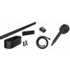 Hansgrohe WallStoris Set sprchovej hlavice 105, 3 prúdy a kúpeľňových doplnkov, matná čierna 24291670-HG