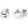 Náušnice kocka so Swarovski Elements Medium Cube Studs K48416C Krystal