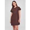 Urban Classics Ladies Organic Empire Valance Tee Dress brown