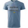 HLAVNÝ ISTIČ - ELEKTRIKÁR - Keď tancujem a nehrá hudba, vypnite prosím - Klasické pánske tričko vyššej gramáže - S ( Denim )
