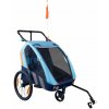 Trailblazer detský kombinovaný vozík za bicykel + kočík pre 2 deti – modrý 05-CSK80-MO