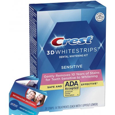 Procter & Gamble Crest 3D White Gentle Routine bieliace pásiky na zuby na  citlivé zuby 28 ks od 54,8 € - Heureka.sk