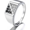 Majya Strieborný prsteň šachovnice NICOLAS 10086 6