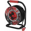 Vonkajší predlžovací kábel na bubne 50 m / 4 zás. / čierny / guma-neoprén / 230V / 1,5 mm2