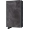 Kožená peňaženka SECRID Slimwallet Vintage Grey-Black šedá s čiernym puzdrom