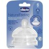 Chicco cumlík na fľašu Natural Feeling silikón na kašu 2 ks V001515