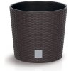 Květináč RATO ROUND s vkladem 30 cm - barva: umbra