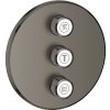 GROHE Grohtherm SmartControl - Krytka trojitého ovládača prietoku, kartáčovaný Hard Graphite 29122AL0