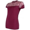 SENSOR MERINO IMPRESS dámske tričko kr.rukáv lilla / pattern Veľkosť: M