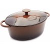 Smaltovaný pekáč Konighoffer 4,0 l hnedý s pokrievkou, vhodný na indukciu