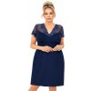 Nočná košieľka Livia plus size tmavomodrá