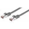 Kábel C-TECH patchcord Cat6, FTP, sivý, 0,25m CB-PP6F-025