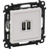 Legrand 753112 Valena Life – biela, dvojitá USB nabíjačka + predĺžená záruka na 3 roky