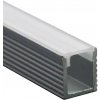 V-TAC Hliníkový profil 2m pre LED pásy šírky 4mm, prisadený