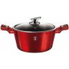 BERLINGERHAUS Kastrol s mramorovým povrchem a poklicí 24 cm Burgundy Metallic Line BH-1257