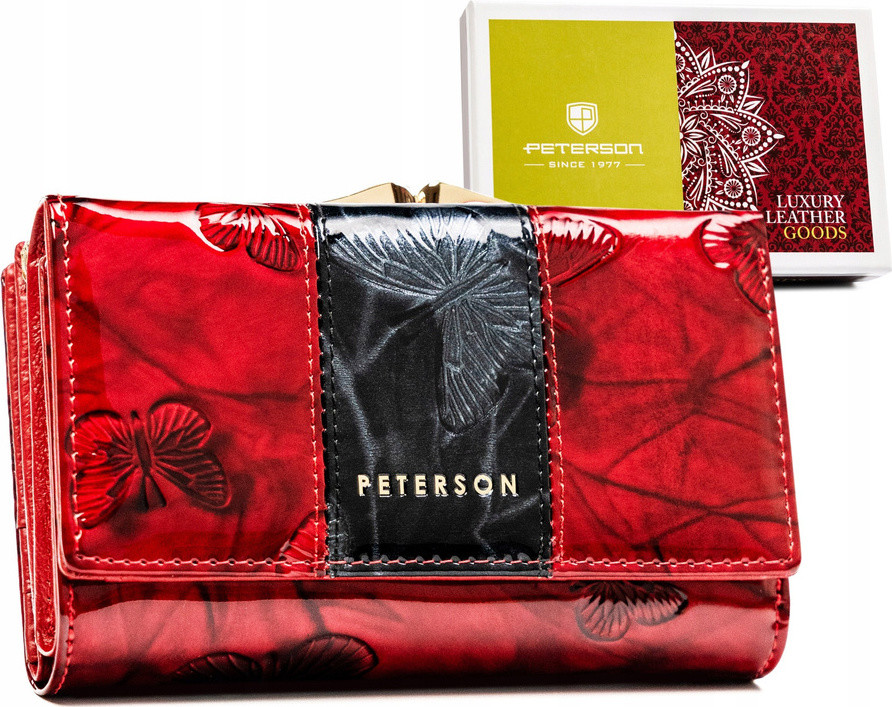 Peterson stredná peňaženka Y597 PTN 42108-BF červeno červená
