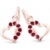 Cutie Jewellery Detské náušnice ružové zlato C2757R-Ruby Dark