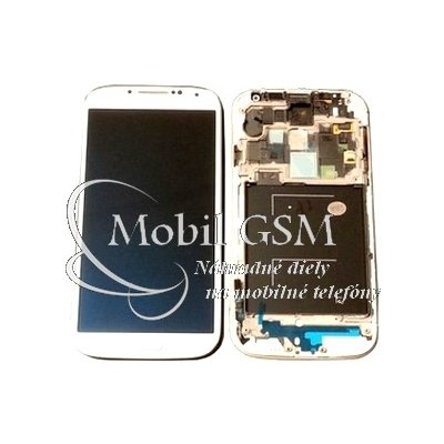 LCD displej Samsung Galaxy S4 GT i9505 - Dotykové sklo - Rám - biele