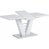 Autronic HT-510 WT jedálenský stôl 120/160x80x75cm, vysoký lesk biely