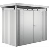Biohort HighLine H1 dvojkrídlové dvere 254 x 134 cm strieborný metalický