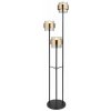 GLOBO 15560S MILLEY stojaca lampa 3xE27 V1670mm čierna matná, mosadz