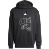 adidas Graphic Print Fleece Hoodie čierna
