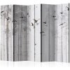 Paraván - Birds on Boards II [Room Dividers] Veľkosť: 225x172, Verzia: Akustický