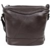 Sikora Dámska kožená kabelka SIK tm. hnedá
