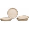 Bonami Selection Béžové kameninové taniere v súprave 22 cm Terra Rondo 4 ks