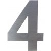 DOLS DLS-C-4 - nerezová číslica 4, číslo na dom, výška 150 mm