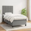 Box spring postel s matrací tmavě šedá 100 x 200 cm textil Šedá 3141754
