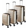 tectake 405581 sada kufrov brice 3dielna, tsa zámok - champagne