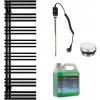 CERANO - Kúpeľňový elektrický radiátorový set Burke - Ľ/P - 600W - čierna matná - 1600x500 mm