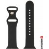 SWISSTEN silikonový řemínek pro Apple Watch 42-44 mm černá 46000111