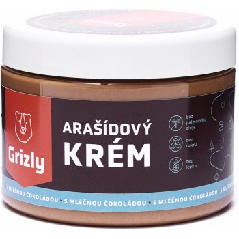 GRIZLY Arašidový krém s mliečnou čokoládou 500 g