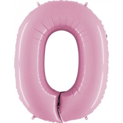 Smart balloons Balónik fóliový číslo 0 ružové 102 cm