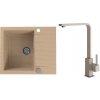 Alveus SETA 22005 Beige 55 SETA22005 - Drez Granitový Cadit 10- 590x500mm, vanička 325x425x198mm+ bateria Afra, Beige 55