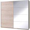 Šatníková skriňa TWISTER 3 dub sonoma / zrkadlá