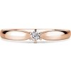 Florence | Zásnubný prsteň so stredovým diamantom 0.085ct, ružové zlato 53