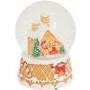SNEHOVÁ GUĽA PERNÍKOVÝ DOMČEK Ø 10 CM POLYRESIN VÝŠKA 13,8 CM