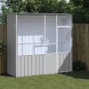 vidaXL Klietka pre vtáky sivá 215x78x200 cm pozinkovaná oceľ 172345