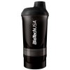 BioTech USA Šejker Wave+ dymový priesvitný - 850 ml (500ml + 150 ml + 200 ml) Farba: Dymová priesvitná