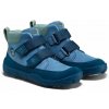 Affenzahn Low Boot Detské barefoot topánky Leather Friendy Shark modrá