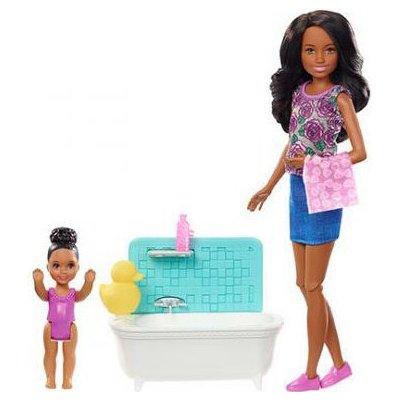 Barbie Opatrovateľka herný set v kúpeľni čiernovláska od 22,39 € -  Heureka.sk