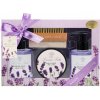 Darčeková sada kozmetiky 4ks LAVANDOVÁ kefka a kozmetika AURORA