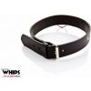WHIPS Classic Leather Collar for Him, klasický čierny obojok
