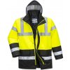 PORTWEST Bunda Contrast Traffic S466 Hi-Vis, zateplená, nepromokavá, reflexní POR-S466YBRXXXL 3XL Žlutá/černá