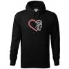 Nemecký ovčiak v srdci - Mikina pánska Cape s kapucňou - M ( Čierna )
